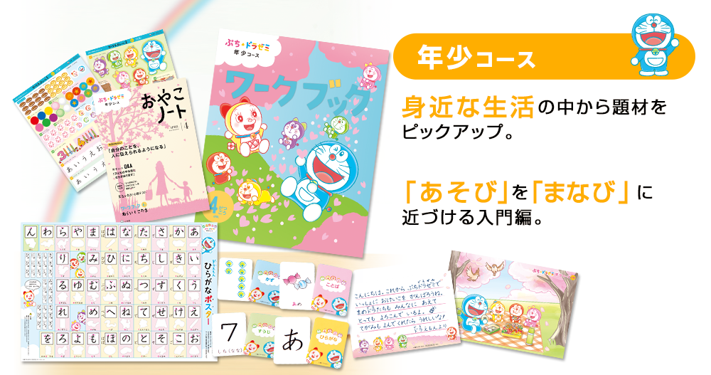 ぷちドラゼミ 年少コースの教材